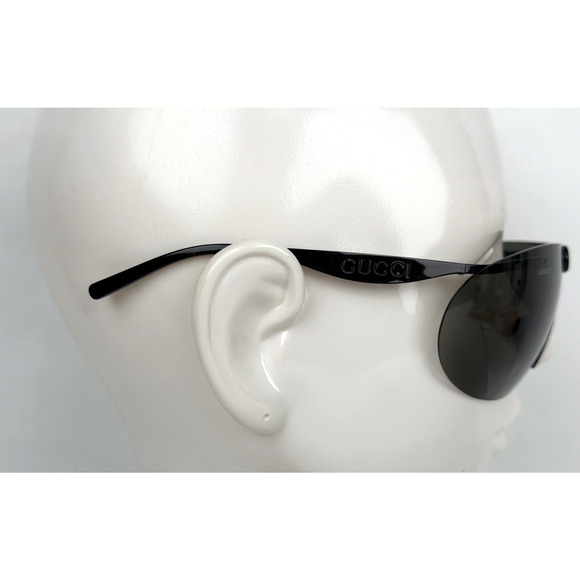Gucci GG1656S 001 Sunglasses in Black Metal Frame and Grey Tinted Lenses main image 12
